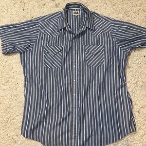 Ely Cattleman pearl snap button down size XL